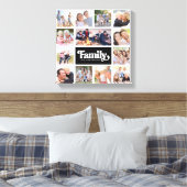 Toile 13 Photos Collage Famille Monogramme (Insitu(Chambre))
