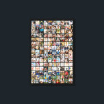 Toile 150 Photo Grid Customized Picture Collage<br><div class="desc">Turn your favorite photos into a stunning piece of wall art. This custom photo collage poster is the perfect way to tell your story, capturing a lifetime of memories in one beautiful display. With 100% personalization, you can easily upload your own photos and customize the text, fonts, and colors to...</div>