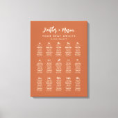 Toile 15 Tables Boho Rust Earthy Mariage Seating Chart (Recto)