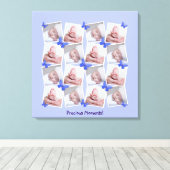 Toile 16 Images Collage Moments Précieux Périwinkle Blue (Insitu (Plancher de Bois))