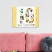 Toile 16e anniversaire Photo Collage Numéro 16 Neutre (Insitu(Salon))