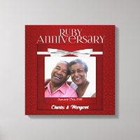 16x16 Ruby 60th Anniversary Photo Name
