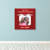 Toile 16x16 Ruby 60th Anniversary Photo Name (Insitu (Plancher de Bois))