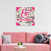 Toile 16x16 Wrapped Canvas Mariage Date Nom Art (Insitu(Salon))