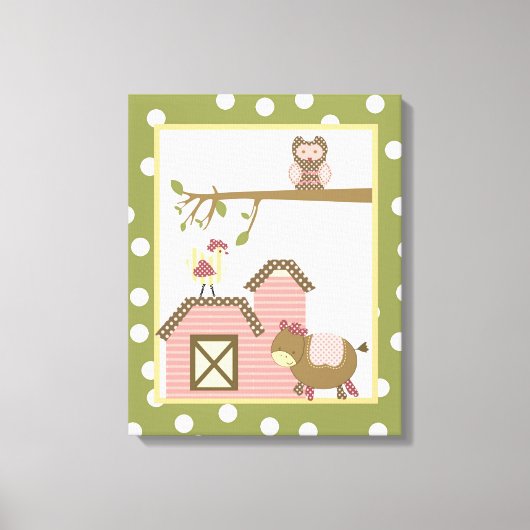 Toile 16x20 Canvas Art Nursery Imprimer La Ferme d'Abby  (Recto)