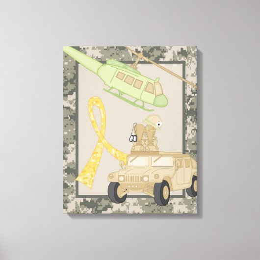 Toile 16x20 Canvas Art Nursery Print ARMY ACU Camoflauge (Recto)
