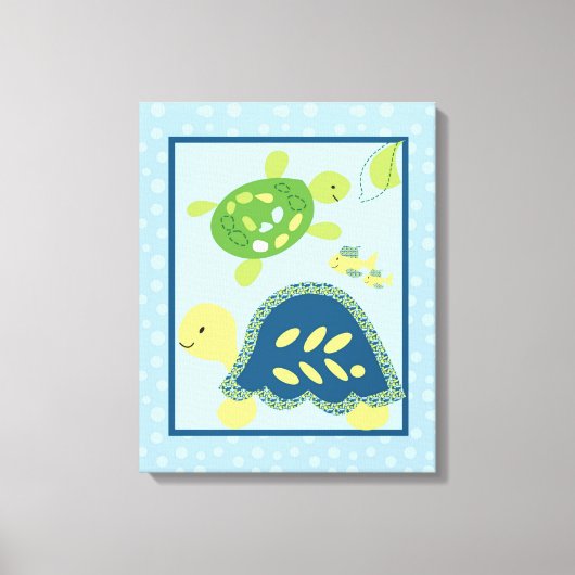 Toile 16x20 Canvas Art Nursery Print Turtle Reef Ocean (Recto)