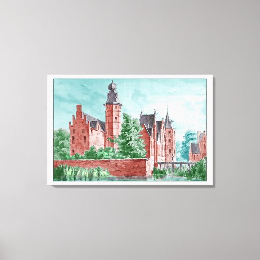 Toile 1729 A. de Haen Dutch Kasteel WESTERVELT (Recto)