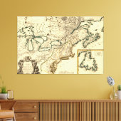 Toile 1778 Carte du Canada et des États-Unis (Insitu(Salon))