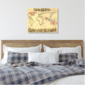 Toile 1850's Map of British Empire Throughout the World (Insitu(Chambre))