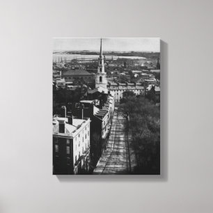 Toile 1859 : Une vue de Boston de la Chambre d'état