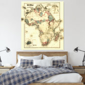 Toile 1874 Map of Africa Antique African Print (Insitu(Chambre))