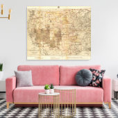 Toile 1878 Carte des enquêtes géographiques américaines (Insitu(Salon))