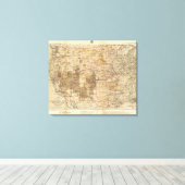 Toile 1878 Carte des enquêtes géographiques américaines (Insitu (Plancher de Bois))