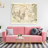 Toile 1878 Carte des enquêtes géographiques américaines (Insitu(Salon))