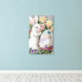 TOILE 1909 "PICTURE POSTCARD" SÉRIE DE RABBIT CANVAS WRA (Insitu (Plancher de Bois))