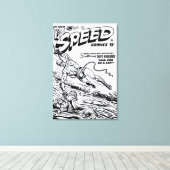 Toile 1940's SPEED Comics Canvas Print (Insitu (Plancher de Bois))