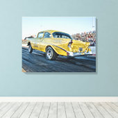 Toile 1956 chevy belair gasser à la bande de traînée (Insitu (Plancher de Bois))