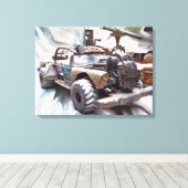 Toile 1957 Chevy Bel Air, Classic Apocalptic Rat Car (Insitu (Plancher de Bois))