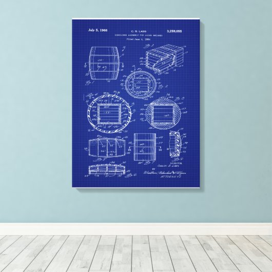 Toile 1966 Whiskey Container Art (Insitu (Plancher de Bois))