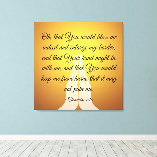 Toile 1 Chroniques 4:10 (Insitu (Plancher de Bois))