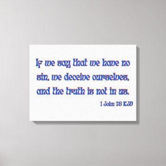 Toile 1 Jean 1:8 Bible Verset KJV Wall Art
