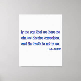 Toile 1 Jean 1:8 Bible Verset KJV Wall Art