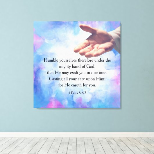 Toile 1 Pierre 5:6-7 (Insitu (Plancher de Bois))