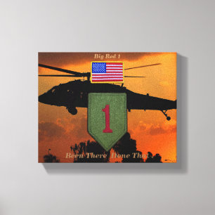 Toile 1ère infanterie grand rouge 1 vétérans timbre