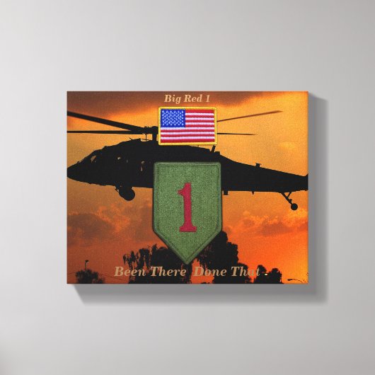 Toile 1ère infanterie grand rouge 1 vétérans timbre (Recto)