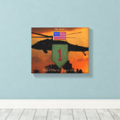 Toile 1ère infanterie grand rouge 1 vétérans timbre (Insitu (Plancher de Bois))