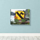 Toile 1re division de cavalerie air-grc vietnam anciens (Insitu (Plancher de Bois))