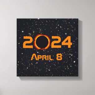 Toile 2024 Éclipse solaire totale Date Ciel étoilé