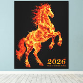 Toile 2026 Année du Cheval de Feu (Insitu (Plancher de Bois))