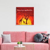 Toile 20"x20" Signature Canvas African Safari Giraffe Su (Insitu(Salon))