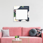 Toile 20"x20" Signature Canvas Fleurs florales blanches (Insitu(Salon))