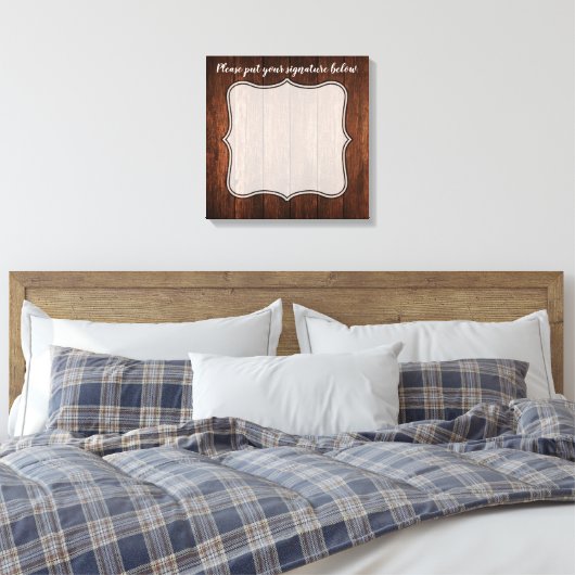 Toile 20"x20" Signature Canvas Grange Bois Pays Rustique (Insitu(Chambre))