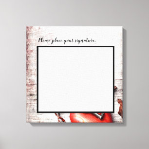 Toile 20"x20" Signature Canvas Pays Bois Clé de mon He