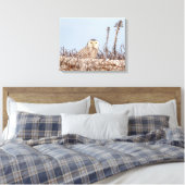 Toile 20x16 Chouette neige assise sur la plage (Insitu(Chambre))
