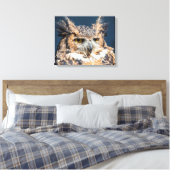 Toile 20x16 Portrait de la chouette à cornes (Insitu(Chambre))