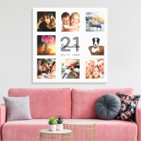 21e anniversaire photo collage blanc monogramme