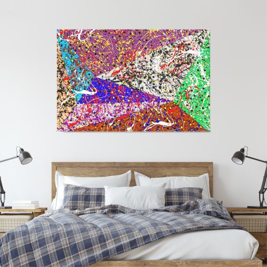 Toile 23_014, Splatter Abstrait (Insitu(Chambre))