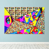 Toile 23_015, Géométrique, Cubisme, Abstrait (Insitu (Plancher de Bois))