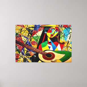 Toile 23_028, Abstrait, Cubisme, Splatter, art.