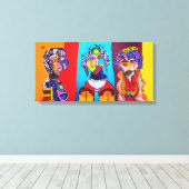 TOILE 24" X 12" ÉTIQUETTES ABSTRAITES DENRÉES IMPRIMÉES (Insitu (Plancher de Bois))