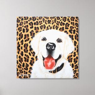 Toile 24x24 Londres le Golden Retriever anglais