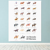 Toile 26 races de chevaux (Insitu (Plancher de Bois))