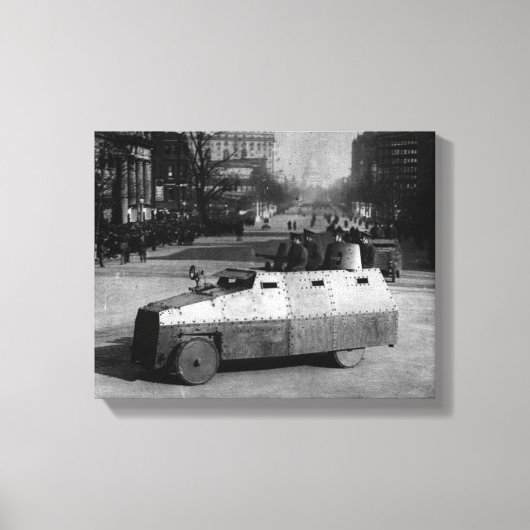 Toile 27e March 1917 : The armoured vehicle squadron (Recto)