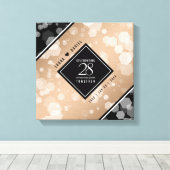 Toile 28e anniversaire du Mariage de lin élégant (Insitu (Plancher de Bois))