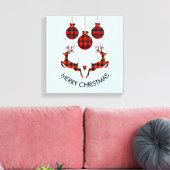 Toile 2 cerfs de Noël saut de style rustique (Insitu(Salon))